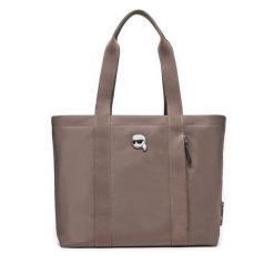 Torebka KARL LAGERFELD. Brązowe shopper bag KARL LAGERFELD, bez wzorów, bez dodatków. Za 849.99 zł.