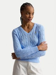 Polo Ralph Lauren Sweter 211971870514 Niebieski jasny Slim Fit. Niebieskie swetry Polo Ralph Lauren, xl, bez wzorów, z bawełny, bez ramiączek. Za 949.99 zł.