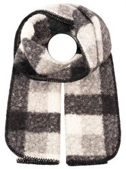 Zwillingsherz Szal "Karo & Teddy" w kolorze kremowo-czarnym rozmiar: onesize. Brązowe szaliki i kominy Zwillingsherz, bez wzorów, z materiału. Za 118.01 zł.