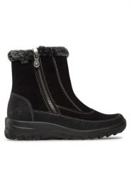 Rieker Botki L7173-00 Czarny. Czarne botki Rieker, bez wzorów, ze skóry, bez obcasa, na płaskiej podeszwie, bez zapięcia. Za 219.99 zł.