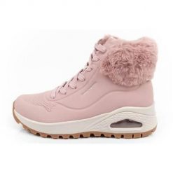 Buty do chodzenia damskie Skechers Uno Rugged. Czerwone buty sportowe lifestyle Skechers, bez wzorów, z gumy, za kostkę, bez zapięcia, trekkingowe. Za 504.00 zł.