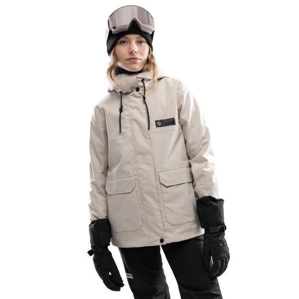 Kurtka snowboardowa premium damska Ultimate Saslong. Brązowe kurtki narciarskie SIROKO, na zimę, bez wzorów, bez kaptura, snowboardowy. Za 979.00 zł.