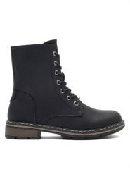 Clara Barson Botki KAYLA WS6201-05 Czarny. Czarne botki Clara Barson, bez wzorów, z tworzywa sztucznego, bez obcasa, na płaskiej podeszwie, bez zapięcia. Za 69.99 zł.