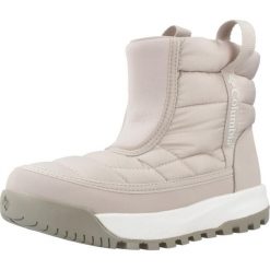 Buty COLUMBIA YOUTH SNOWTROT MID Beżowy. Brązowe buty trekkingowe Columbia, bez wzorów, z materiału, bez zapięcia, trekkingowe. Za 253.99 zł.