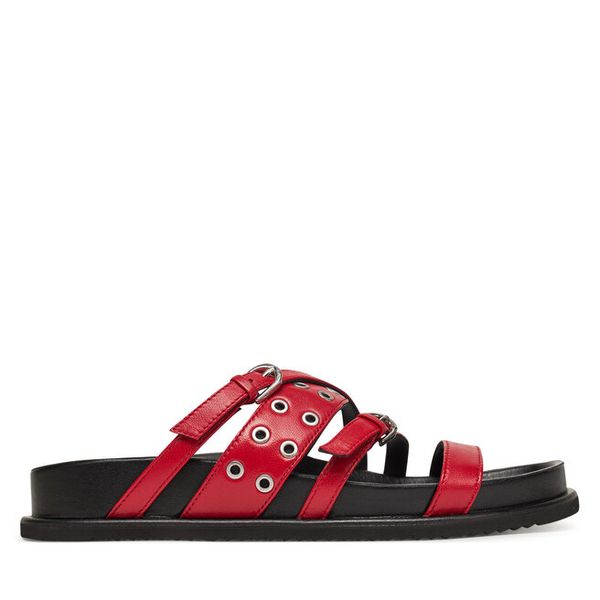 Klapki Tamaris. Czerwone klapki Tamaris, bez wzorów, bez obcasa, bez zapięcia. Za 319.99 zł.