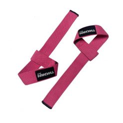 Paski do podnoszenia ciężarów THORN FIT Lifting straps cotton pink. Czerwone paski THORN FIT, bez wzorów, sportowe. Za 24.90 zł.