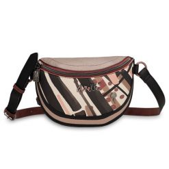 Brązowa Stylowa Damska Nerka Anekke Wygodna Torebka Na Ramię. Brązowe nerki i saszetki Anekke, bez wzorów, z materiału, eleganckie, bez dodatków. Za 219.00 zł.