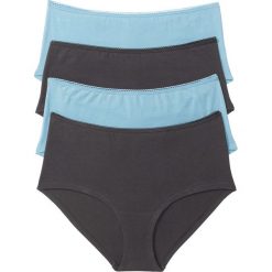 Figi "maxi panty" (4 pary) bonprix szaro-niebieski topaz. Bokserki damskie marki bonprix. Za 25.96 zł.