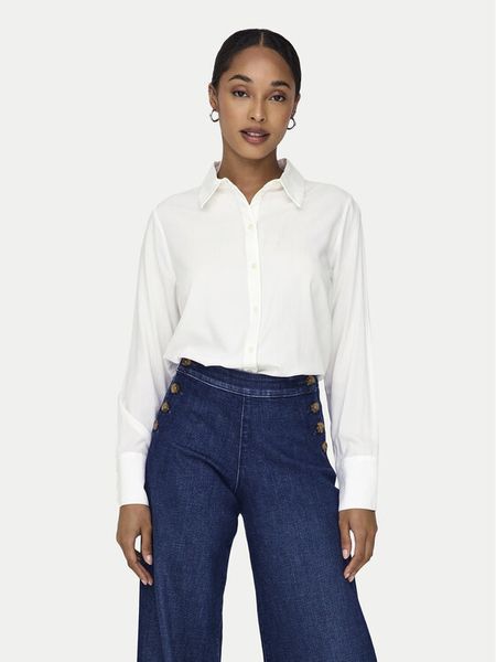 ONLY Koszula Berit 15320243 Biały Regular Fit. Białe koszule ONLY, m, bez wzorów, z wiskozy, bez kołnierzyka, bez ramiączek. Za 139.99 zł.