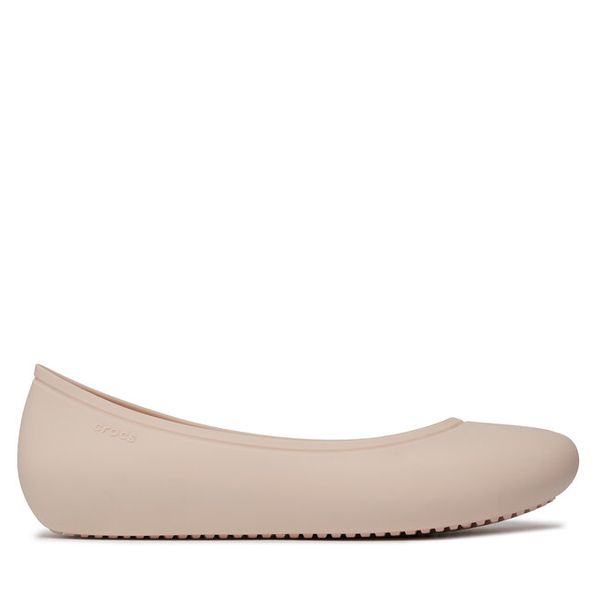 Baleriny Crocs. Białe baleriny Crocs, bez wzorów, bez obcasa, bez zapięcia. Za 209.99 zł.