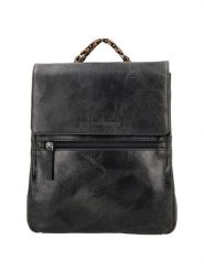 HIDE & STITCHES Skórzany plecak w kolorze czarnym - 23 x 26 x 9 cm rozmiar: onesize. Czarne plecaki HIDE & STITCHES, bez wzorów, z materiału, na ramię, bez dodatków. Za 252.99 zł.