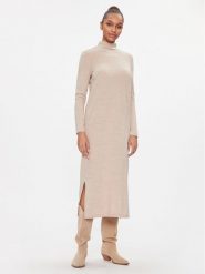 Vero Moda Sukienka dzianinowa 10293849 Écru Regular Fit. Sukienki Vero Moda, m, bez wzorów, z dzianiny, bez kołnierzyka, bez ramiączek. Za 79.99 zł.