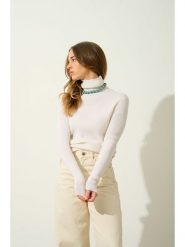 AUTHENTIC CASHMERE Kaszmirowy golf "Suzie" w kolorze kremowym rozmiar: S. Brązowe swetry AUTHENTIC CASHMERE, s, bez wzorów, z kaszmiru, bez ramiączek. Za 345.02 zł.