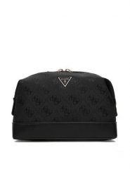 Guess Kosmetyczka PW7580 P6361 Czarny. Czarne torebki klasyczne Guess, z aplikacjami, z materiału, bez dodatków. Za 264.99 zł.