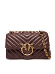 PINKO Torebka Love One Mini Dc AI 25-26 PLTT 100074 A0GK Bordowy. Czerwone kopertówki Pinko, bez wzorów, ze skóry, wizytowe, bez dodatków. Za 1,379.00 zł.
