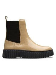 Clarks Skórzane sztyblety "Torhill Maple" w kolorze beżowym rozmiar: 39,5. Brązowe botki Clarks, bez wzorów, sportowe, bez obcasa, bez zapięcia. Za 231.68 zł.