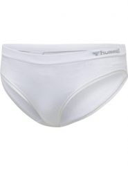 Damskie figi bezszwowe Hummel Juno Hipster. Białe figi Hummel, bez wzorów, z bawełny, z standardowym stanem. Za 95.00 zł.