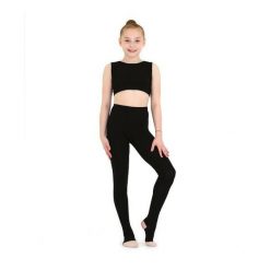 Legginsy do Gimnastyki Artystycznej z półstopą INDIGO. Czarne legginsy INDIGO SPORTS, bez wzorów. Za 96.00 zł.