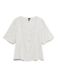 Vero Moda Bluzka w kolorze białym rozmiar: S. Białe bluzki Vero Moda, s, bez wzorów, z wiskozy, klasyczne, bez kołnierzyka, bez ramiączek. Za 74.99 zł.
