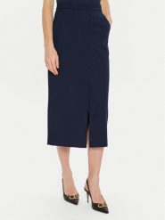 TWINSET Spódnica ołówkowa 242TP2153 Granatowy Regular Fit. Niebieskie spódnice Twinset, bez wzorów, z syntetyku, ołówkowe. Za 519.99 zł.