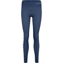 Damskie legginsy mid-rise Hummel MT Blaze. Niebieskie legginsy Hummel, bez wzorów, sportowe. Za 167.00 zł.
