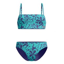 Strój pływacki dwuczęściowy damski Speedo Printed Adjustable Thinstrap. Zielone bikini Speedo, bez wzorów. Za 159.99 zł.