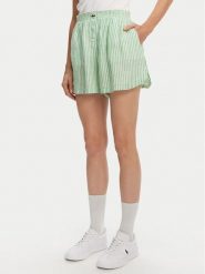 Lacoste Szorty materiałowe FF0226 Zielony Relaxed Fit. Zielone szorty Lacoste, bez wzorów, ze lnu. Za 339.99 zł.
