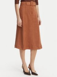 Rinascimento Spódnica z imitacji skóry CFC0127915003 Brązowy Regular Fit. Brązowe spódnice Rinascimento, s, bez wzorów, ze skóry. Za 549.99 zł.