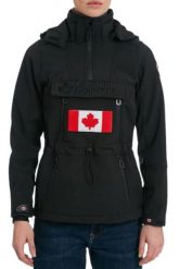 Kurtka turystyczna damska Canadian Peak Toka. Czarne kurtki przejściowe sportowe Canadian Peak, s, z aplikacjami, z materiału, bez kaptura, trekkingowe. Za 259.49 zł.