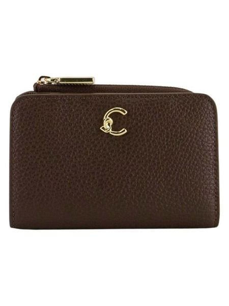 COCCINELLE Skórzany portfel w kolorze brązowym - 13 x 9 cm rozmiar: onesize. Brązowe portfele Coccinelle, bez wzorów, z materiału. Za 383.80 zł.