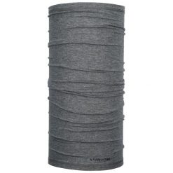 Komin na szyję wielofunkcyjny Viking Globe, z przędzy bambusowej i wełny Merino. Szare szaliki i kominy Viking, bez wzorów, z materiału. Za 89.99 zł.
