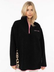 Zwillingsherz Bluza polarowa "Leo" w kolorze czarnym rozmiar: XL. Czarne bluzy bez kaptura Zwillingsherz, xl, bez wzorów, z polaru, bez kaptura. Za 149.95 zł.