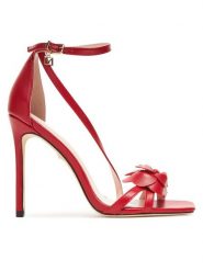 Marciano Guess Sandały 5YGZ34 7368A Czerwony. Czerwone sandały Marciano Guess, z aplikacjami, ze skóry, bez obcasa, na szpilce, bez zapięcia. Za 854.00 zł.