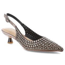 Srebrne Czółenka Alma En Pena Eleganckie Buty Damskie Na Obcasie. Czarne czółenka Alma En Pena, z aplikacjami, eleganckie, ze szpiczastym noskiem, bez obcasa, na obcasie, bez zapięcia. Za 509.99 zł.