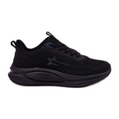 Buty Sportowe Sneakersy Damskie Big Star RR274A144 HI-POLY System Czarne. Czarne buty treningowe bez wzorów, z materiału, bez zapięcia. Za 302.68 zł.