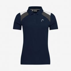 Koszulka polo damska CLUB 22 Tech. Czarne t-shirty sportowe Head, l, bez wzorów, z poliesteru, bez ramiączek, tenisowe. Za 242.00 zł.