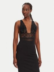 Elisabetta Franchi Body BO03452E2 110 Czarny Regular Fit. Czarne body i gorsety Elisabetta Franchi, bez wzorów, z syntetyku, bez ramiączek. Za 1,639.00 zł.