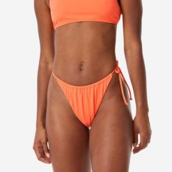 Dół kostiumu kąpielowego damski Roxy Tie Side Cheeky. Brązowe bikini Roxy, bez wzorów, z tkaniny, sportowe. Za 69.99 zł.