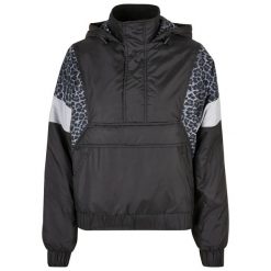 Kurtka damska Urban Classics AOP Mixed. Czarne kurtki Urban Classics, m, bez wzorów, z materiału, eleganckie, bez kaptura. Za 235.55 zł.