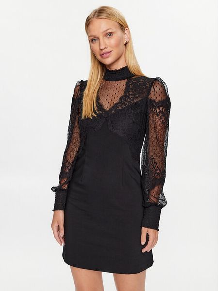 Morgan Sukienka koktajlowa Ronan Czarny Slim Fit. Czarne sukienki Morgan, bez wzorów, z bawełny, wizytowe, bez kołnierzyka, bez ramiączek. Za 269.99 zł.