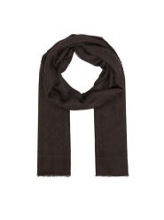Calvin Klein Szal Emblem Aop Glossy Tonal Scarf LV04F8096G Brązowy ciemny. Brązowe szaliki i kominy Calvin Klein, bez wzorów, z materiału. Za 269.99 zł.