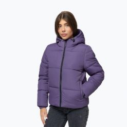Kurtka zimowa damska Pitbull Vista Quilted Hooded. Fioletowe kurtki PITBULL, na zimę, xs, bez wzorów, z poliamidu, bez kaptura. Za 219.99 zł.