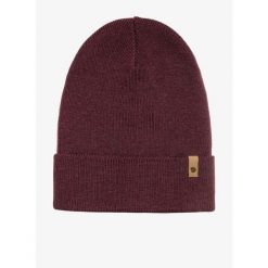 Czapka zimowa Fjallraven Classic Knit Hat - dark garnet. Czerwone czapki zimowe Fjällräven, bez wzorów, sportowe. Za 188.99 zł.