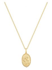 Glanzstücke München Pozłacany naszyjnik z zawieszką - dł. 40 cm rozmiar: onesize. Żółte naszyjniki Glanzstücke München, z materiału, z cyrkonią, pozłacane. Za 82.99 zł.