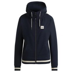 Damska bluza jeździecka Boss Equestrian Riva. Niebieskie bluzy z kapturem BOSS EQUESTRIAN, s, z aplikacjami, z bawełny, z kapturem, do jazdy konnej. Za 620.00 zł.