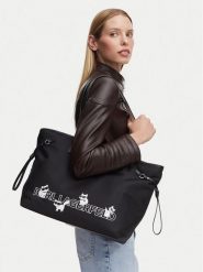 KARL LAGERFELD Torebka B3W30351 Czarny. Czarne shopper bag KARL LAGERFELD, bez wzorów, ze skóry, bez dodatków. Za 849.99 zł.