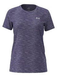 Under Armour Koszulka sportowa "Tech" w kolorze fioletowym rozmiar: XS. Różowe t-shirty sportowe Under Armour, xs, bez wzorów, z materiału, bez ramiączek, outdoorowe. Za 69.99 zł.
