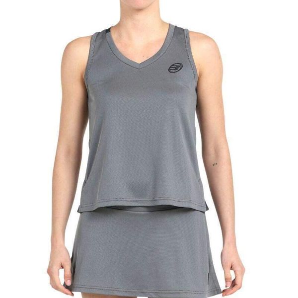 Bullpadel Diles Woman T-shirt. Czarne t-shirty bullpadel, bez wzorów, sportowe, bez kołnierzyka, bez ramiączek. Za 191.45 zł.