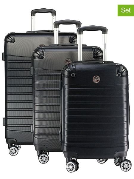 Geographical Norway 3-częściowy zestaw "Shock" w kolorze czarnym rozmiar: onesize. Czarne walizki Geographical Norway. Za 347.99 zł.