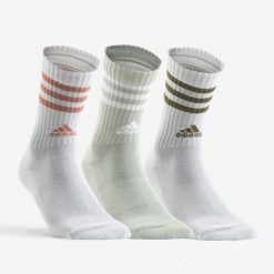 Skarpety sportowe tenis ADIDAS wysokie 3 pary. Białe skarpetki adidas, bez wzorów, z bawełny. Za 39.99 zł.